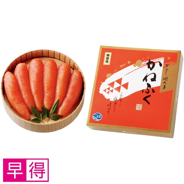 【早得】かねふく 無着色辛子明太子 赤樽 商品サムネイル