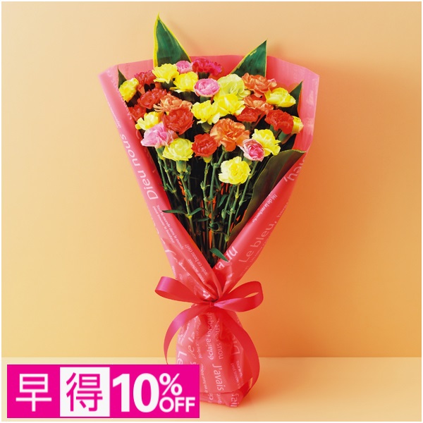 【早得】竹中庭園緑化 彩りカーネーションブーケ【母の日】 商品サムネイル