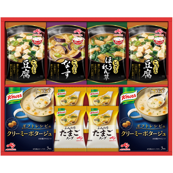 味の素ブランドギフト 「具たっぷり味噌汁」＆「クノール」スープギフト 商品サムネイル
