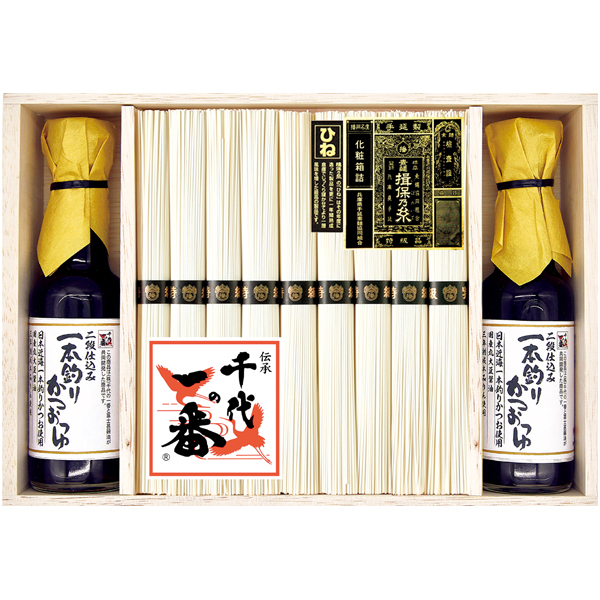 揖保乃糸 特級品（ひね）・千代の一番つゆ詰合せ 商品サムネイル