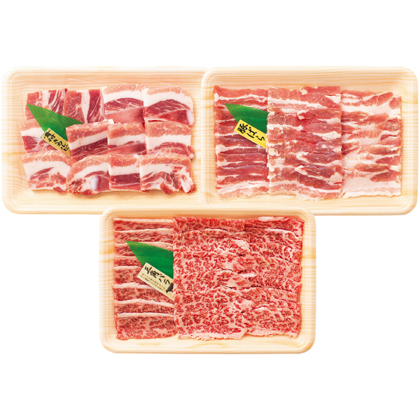 トップバリュ グリーンアイナチュラル ナチュラルポーク＆タスマニアビーフ 焼肉食べくらべセット 商品サムネイル