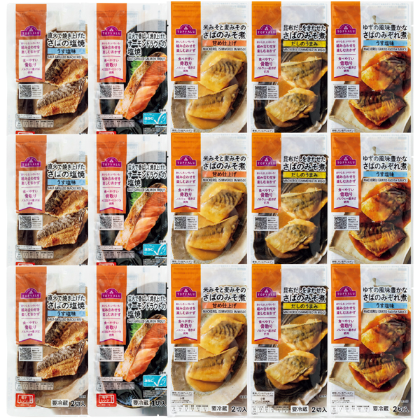 トップバリュ おさかな惣菜 人気商品詰合せ 15パックセット 商品サムネイル