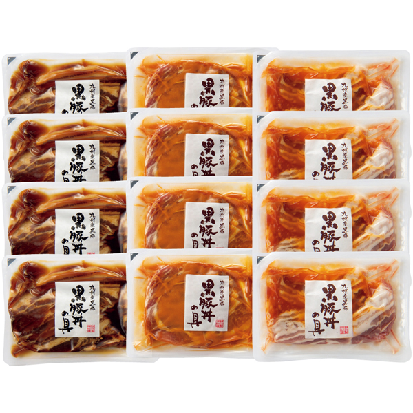 九州産黒豚味付け豚丼の具3種12食セット 商品サムネイル