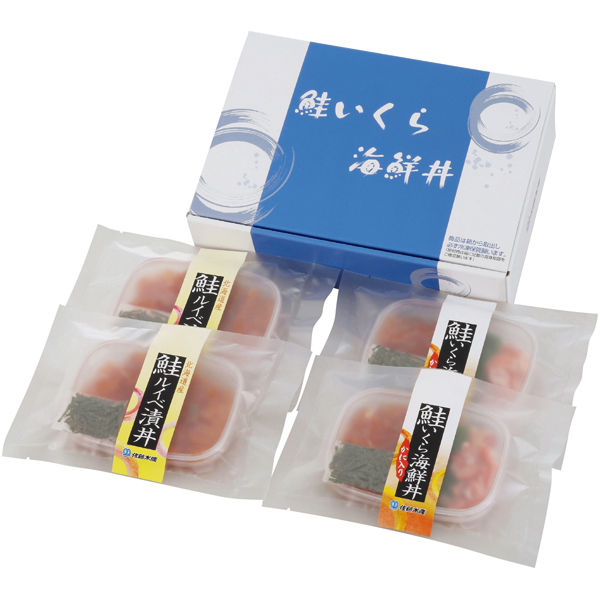 佐藤水産 鮭ルイベ漬海鮮丼2種4食入り 商品サムネイル