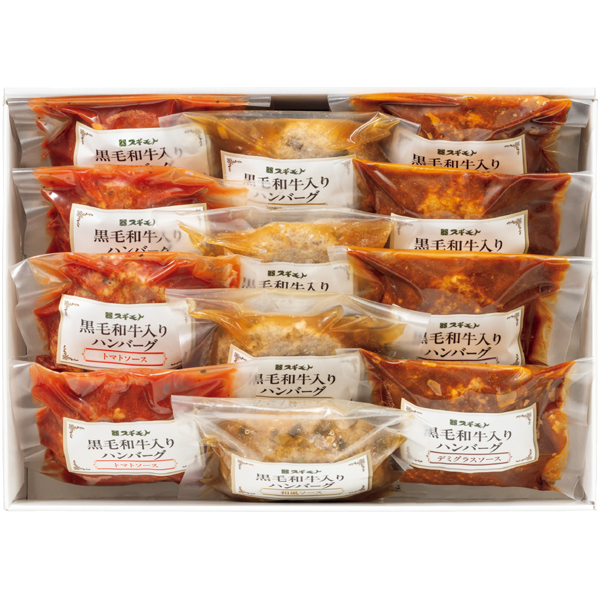 お肉の専門店スギモト 黒毛和牛入りハンバーグ3種ソースセット 商品サムネイル