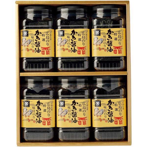 広島海苔 特選かき醤油味付のり6本入 商品サムネイル