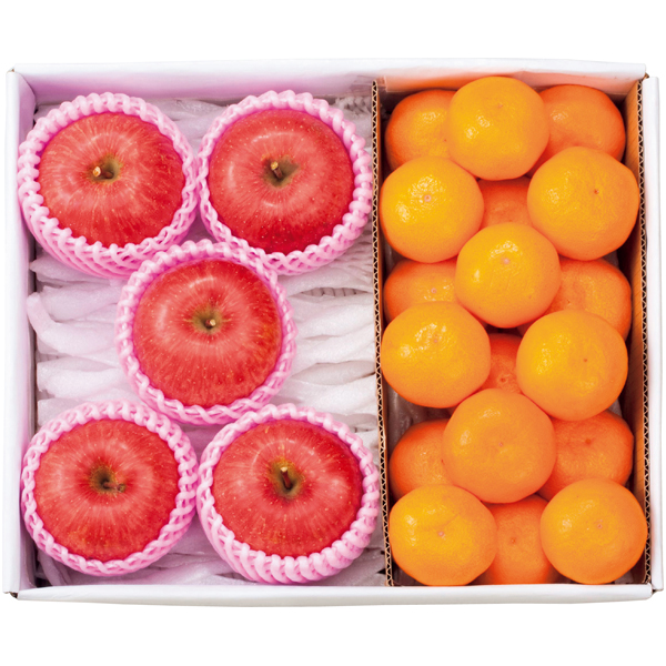 青森県産・愛媛県産又は和歌山県産 サンふじりんごとみかんの詰合せ 商品サムネイル