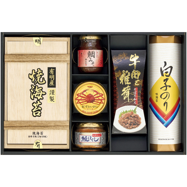 紅ずわいがに＆有明産焼海苔＆白子のりバラエティギフト 商品サムネイル