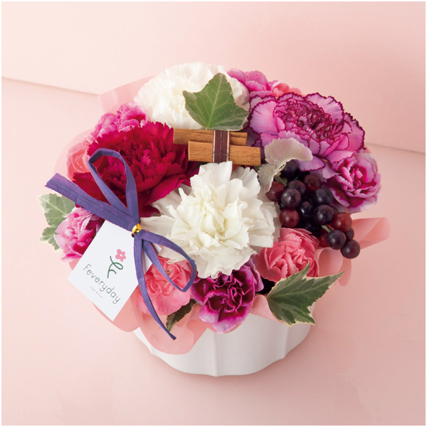 welzoFLOWER カーネーションアレンジ「グレープパフェ」【母の日】 商品サムネイル