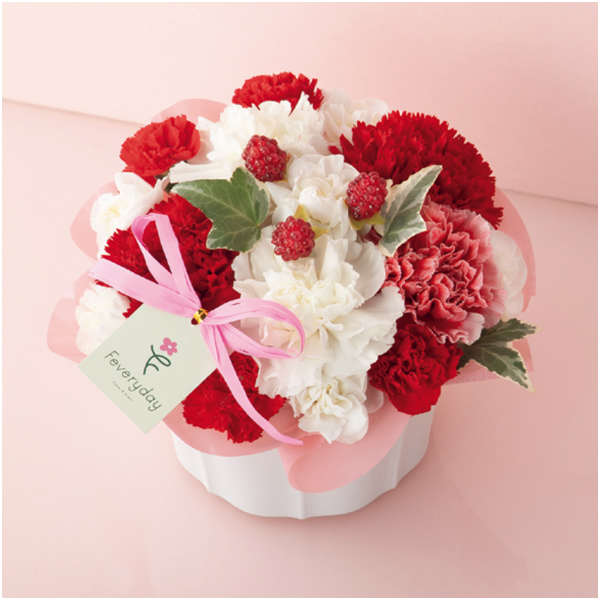 welzoFLOWER カーネーションアレンジ「ラズベリーパフェ」【母の日】 商品サムネイル