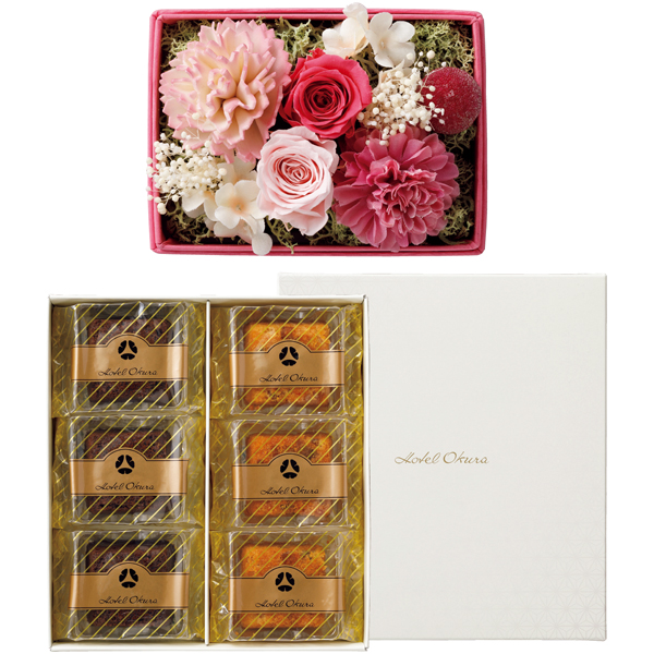 ホテルオークラ フルーツ＆チョコレートケーキとプリザーブドフラワー【母の日】 商品サムネイル