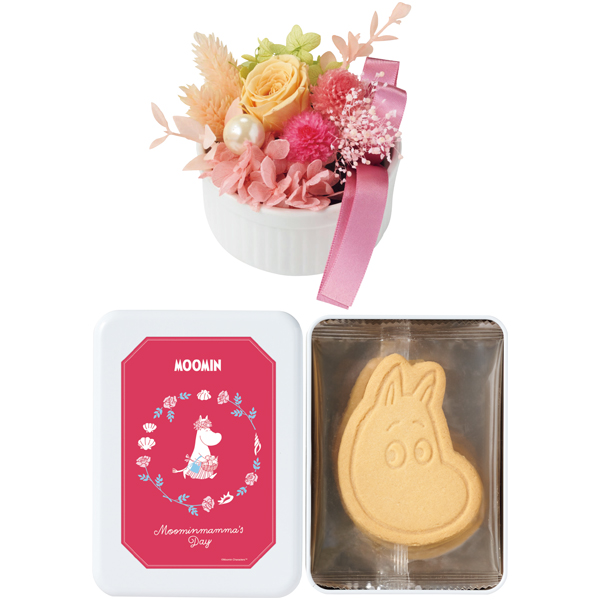 ムーミン クッキー缶とプリザーブドフラワー【母の日】 商品サムネイル