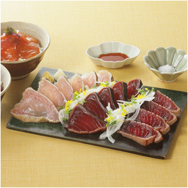 明神水産 鰹と鮪を楽しむ詰合せ~藁焼きたたきとどんぶり~【父の日】 商品画像(1)
